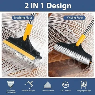 2-in-1 Broom Wiper β Dual Purpose Floor Cleaning Tool for Dry & Wet Cleaning